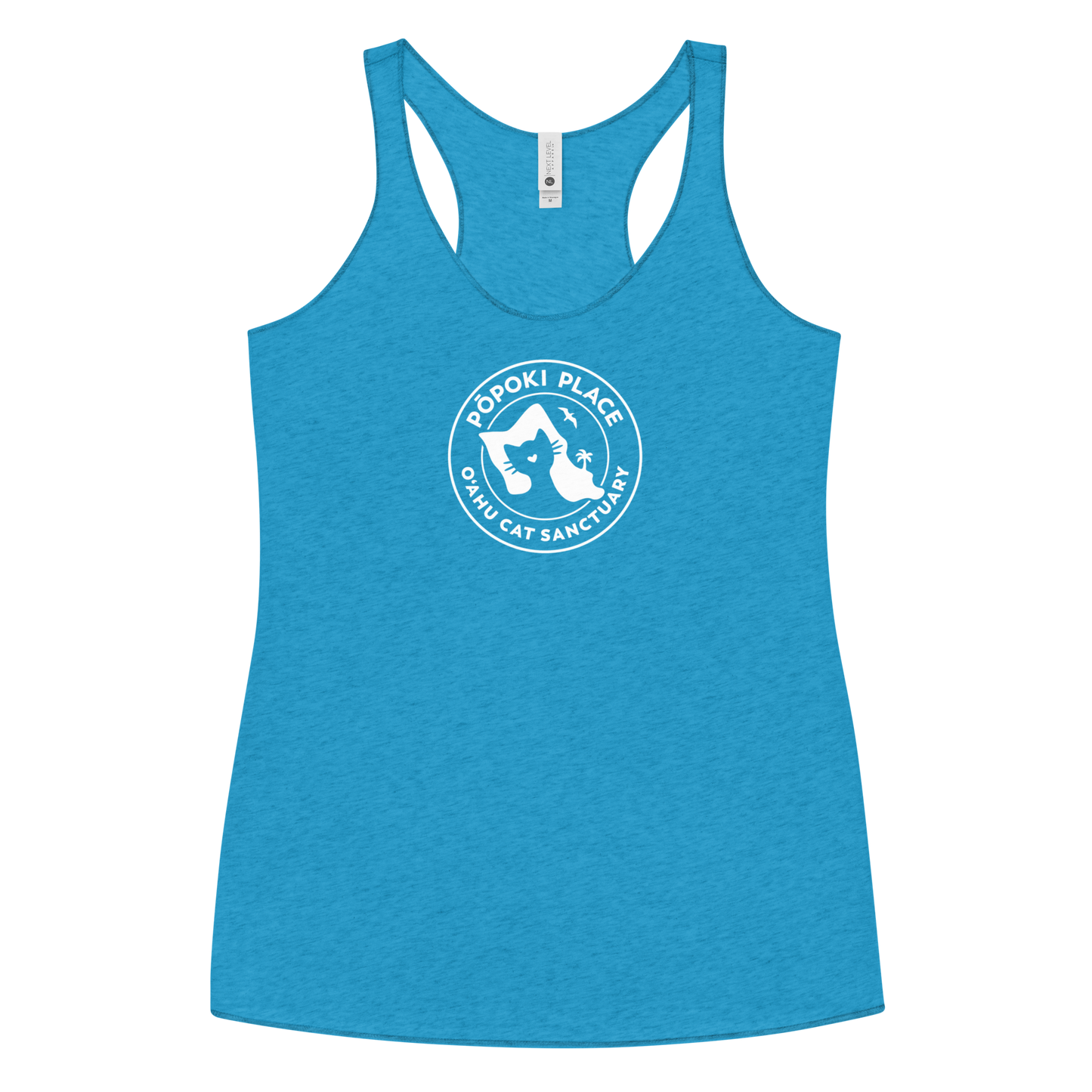 Popoki Place Logo Tank • Racerback Blue