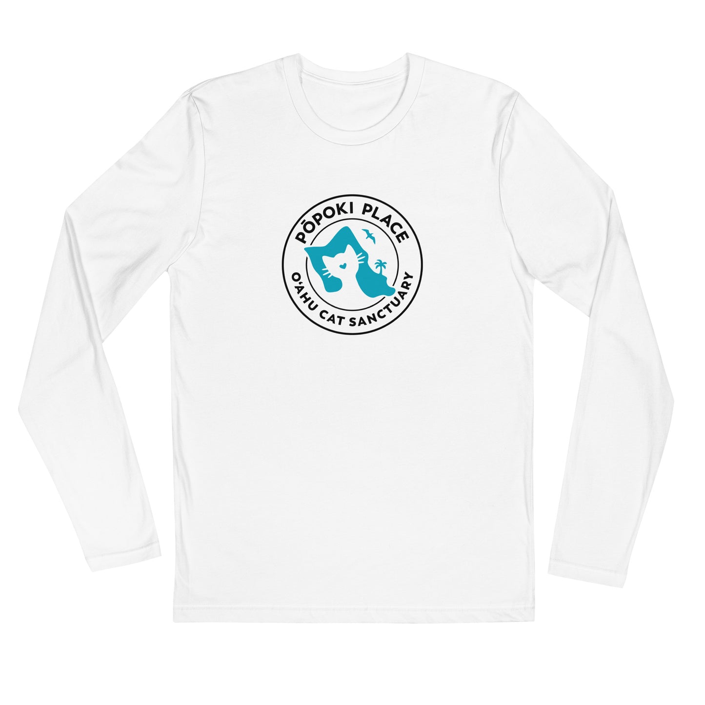 Popoki Place Logo Tee • LS White