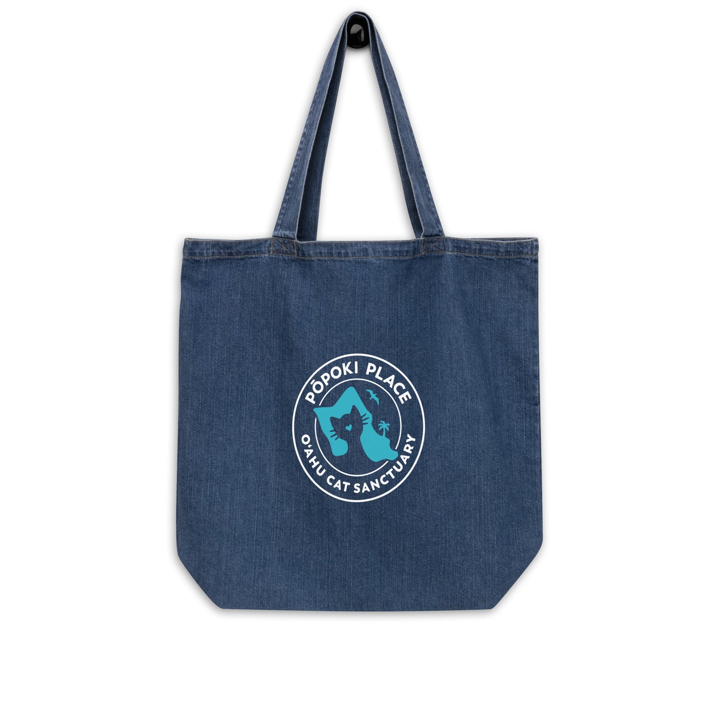 Popoki Place Logo Tote • Organic Denim