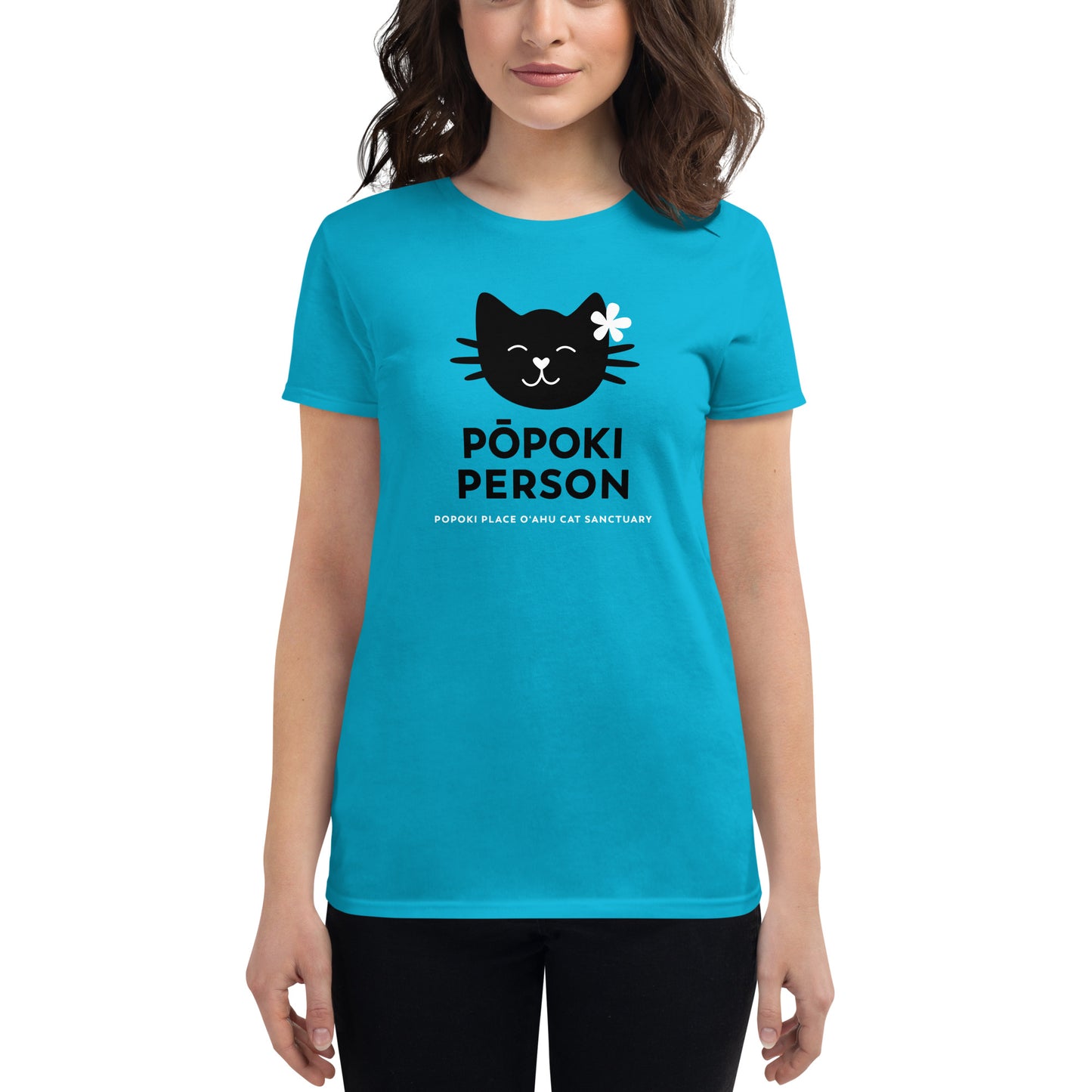 Popoki Person Tee • Womens Aqua