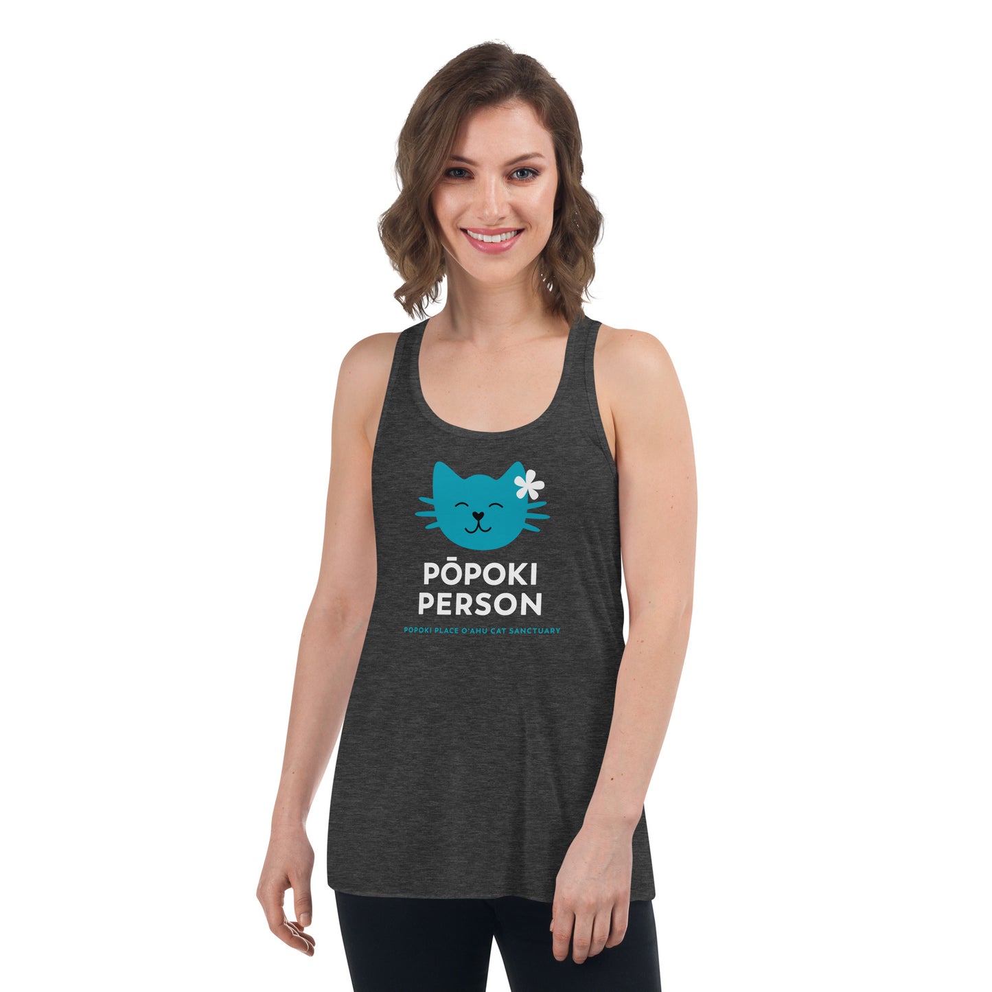 Popoki Person Flowy Tank • Grey